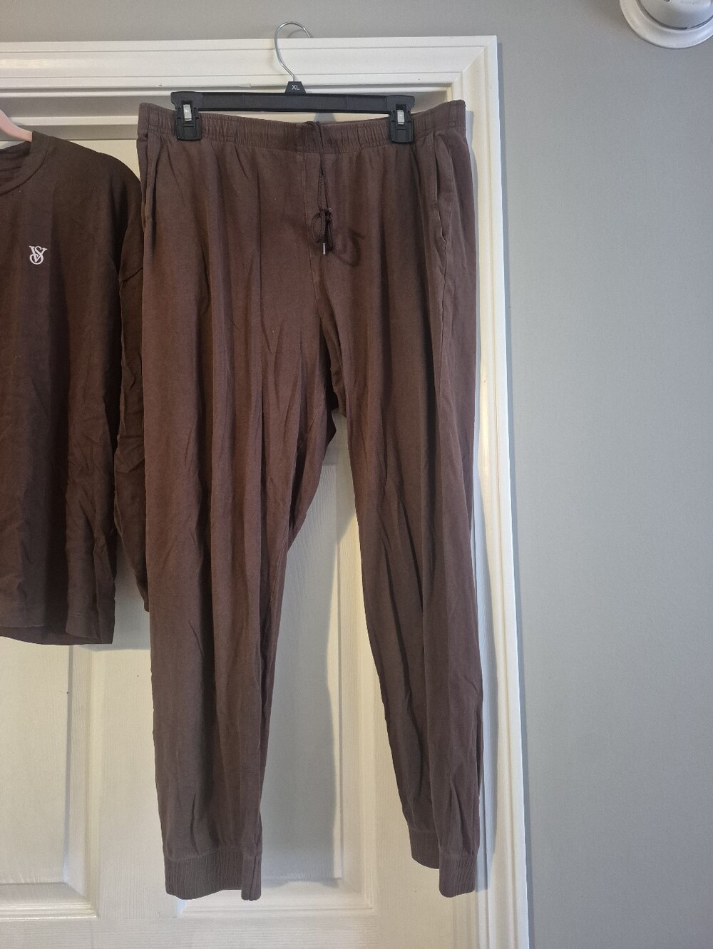Victoria's Secret Brown Loungewear Set - Long Sleeve Top & Jogger Pants Size L